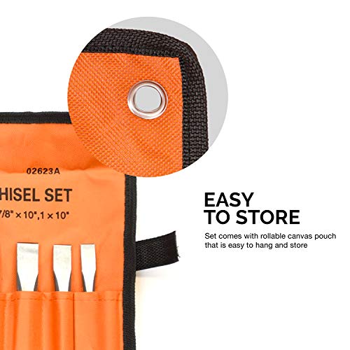 Neiko 02623A Heavy Duty Cold Chisel and Punch Set, 12 Piece, Carry...