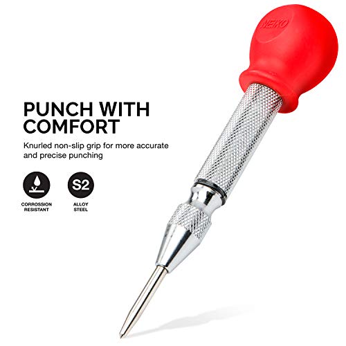 Neiko 02638A 5 Automatic Center Hole Punch | Adjustable Impact