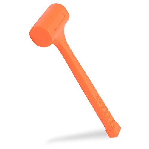 Neiko 02847A 2 LB Dead Blow Hammer, Neon Orange I Unibody Molded |...