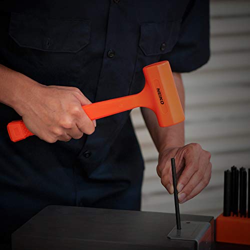NEIKO 02849A 4 Lb Dead Blow Hammer, Neon Orange | Unibody Molded |...