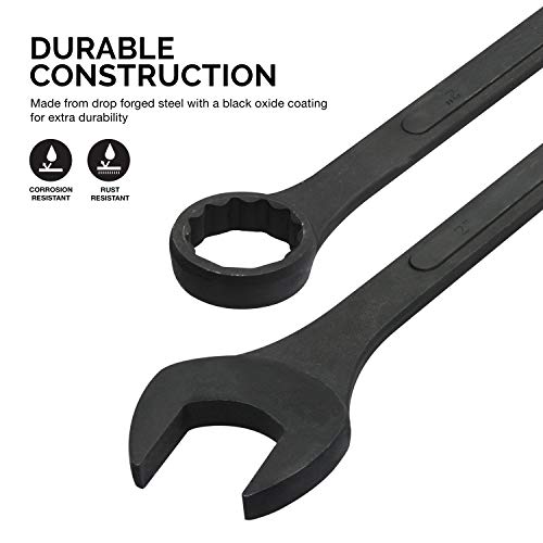 Neiko 03129A Jumbo Combination Wrench Set, 10 Piece | Black Oxide ...
