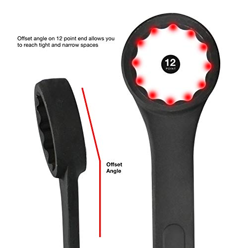 Neiko 03129A Jumbo Combination Wrench Set, 10 Piece | Black Oxide ...