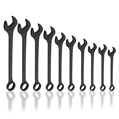 Neiko 03129A Jumbo Combination Wrench Set, 10 Piece | Black Oxide ...