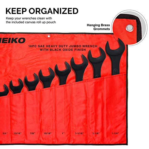 Neiko 03574A Jumbo Combination Wrench Set, 16 Piece | Raised Panel...