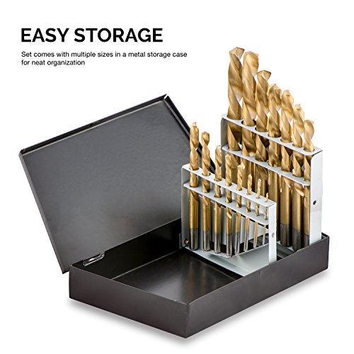 NEIKO 10037A Left Hand Drill Bit Set | 15 Piece | SAE 1/16 - 1/2...