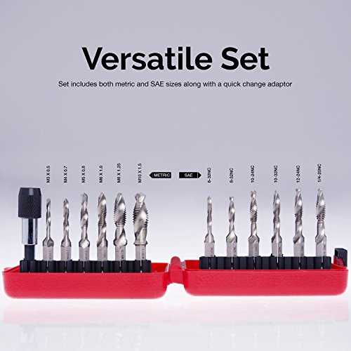 Neiko 10059A Combination Drill & Tap Bit Set with Quick Change Ada...