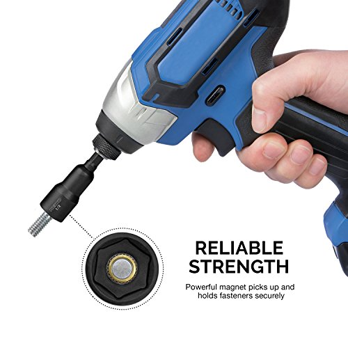 Neiko 10190A Impact Ready Magnetic Nut Driver Bit Set, 6Piece CR-V...