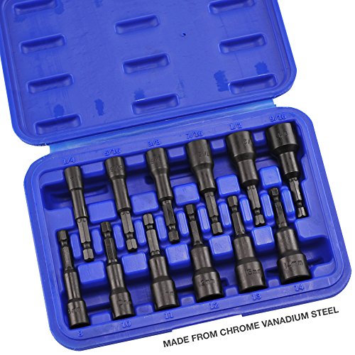 Neiko 10250A Magnetic Hex Nut Driver Master Kit, Cr-V Steel | 1/4...