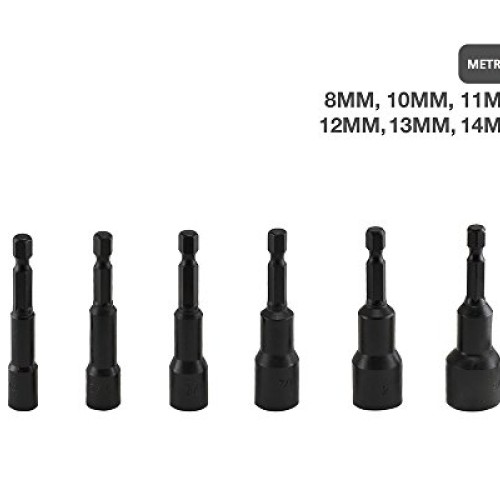 Neiko 10250A Magnetic Hex Nut Driver Master Kit, Cr-V Steel | 1/4...
