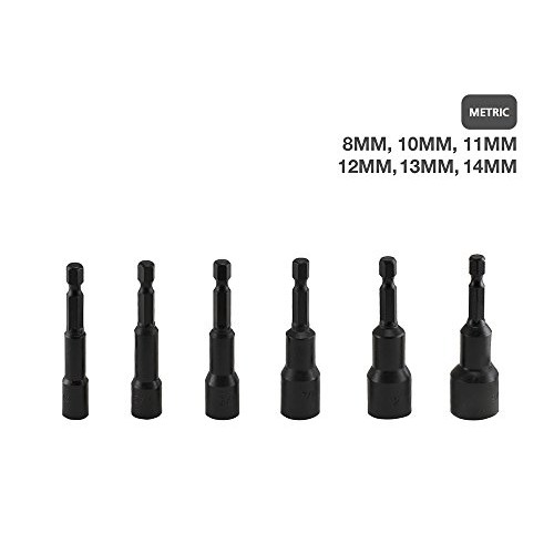 Neiko 10250A Magnetic Hex Nut Driver Master Kit, Cr-V Steel | 1/4...