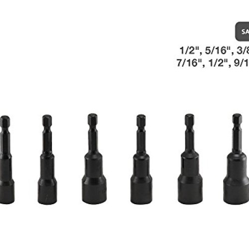 Neiko 10250A Magnetic Hex Nut Driver Master Kit, Cr-V Steel | 1/4...