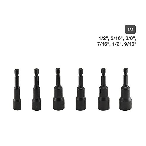 Neiko 10250A Magnetic Hex Nut Driver Master Kit, Cr-V Steel | 1/4...