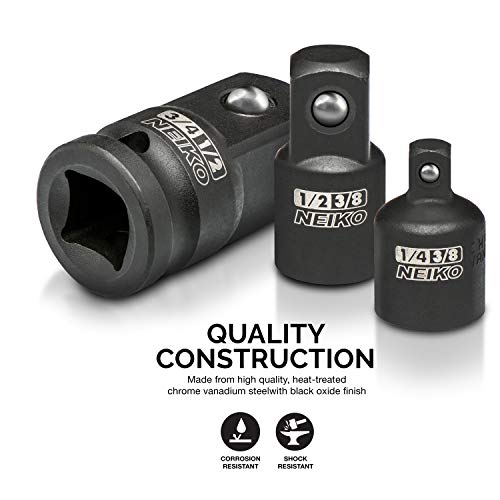 Neiko 30249A Impact Adapter and Reducer Set, Chrome Vanadium Steel...