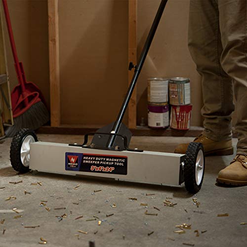 Neiko 53418A Magnetic Pick-Up Sweeper with Wheels 30 Lb, 36 | Adj...