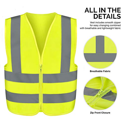 Neiko 53942A High Visibility Safety Vest, X-Large, Neon Yellow