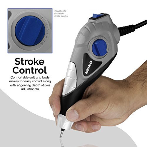 Neiko Handheld Electric Engraver, 120 Volts | Tungsten Carbide Tip...