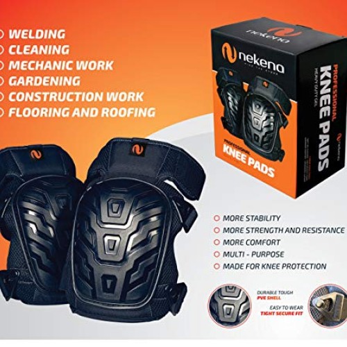 NeKena Work Knee Pads for Men - With Comfortable Gel Cushion and S...