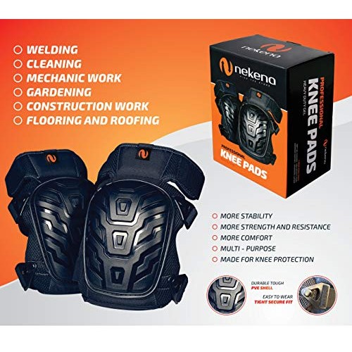 NeKena Work Knee Pads for Men - With Comfortable Gel Cushion and S...