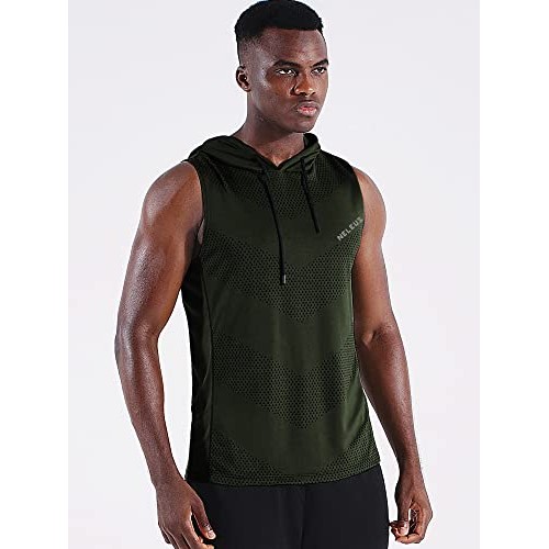 NELEUS Mens Workout Tank Tops Sleeveless Running Shirts with Hood...