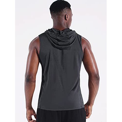 NELEUS Mens Workout Tank Tops Sleeveless Running Shirts with Hood...
