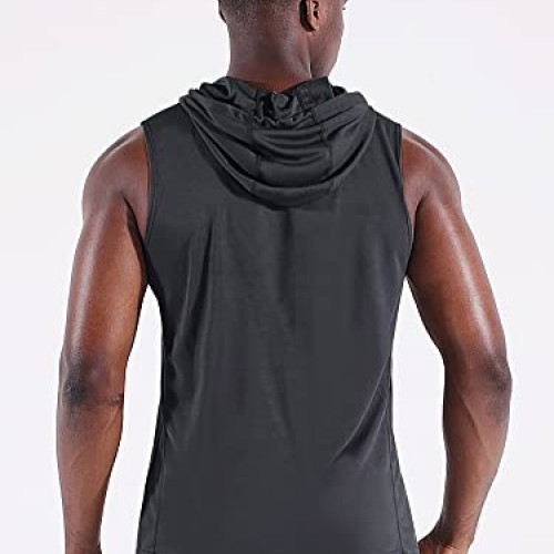 NELEUS Mens Workout Tank Tops Sleeveless Running Shirts with Hood...