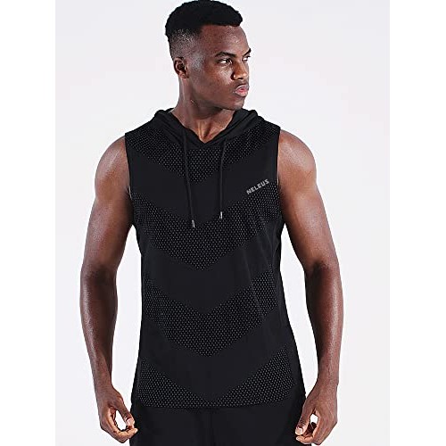 NELEUS Mens Workout Tank Tops Sleeveless Running Shirts with Hood...