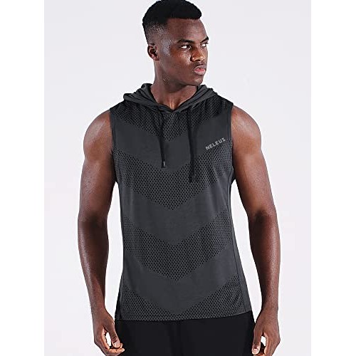 NELEUS Mens Workout Tank Tops Sleeveless Running Shirts with Hood...