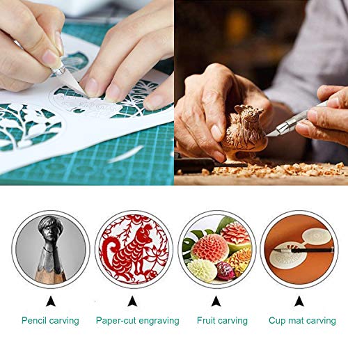 105 PCS Precision Carving Craft Hobby Knife Kit Includes 92 PCS Ca...