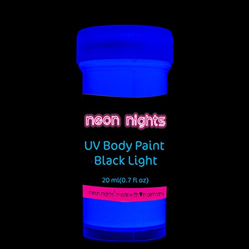neon nights 8 x UV Body Paint Set | Black Light Glow Makeup Kit | ...