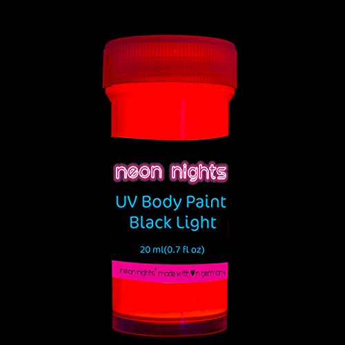 neon nights 8 x UV Body Paint Set | Black Light Glow Makeup Kit | ...
