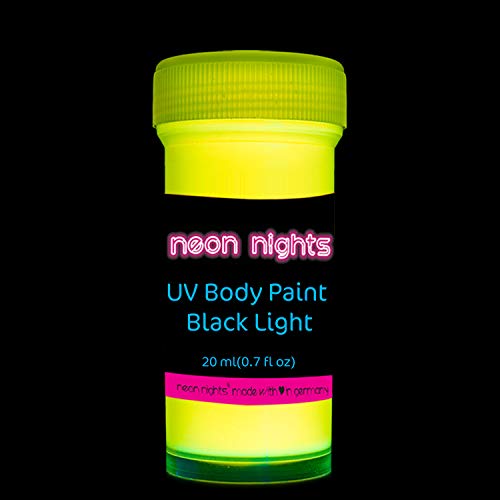 neon nights 8 x UV Body Paint Set | Black Light Glow Makeup Kit | ...