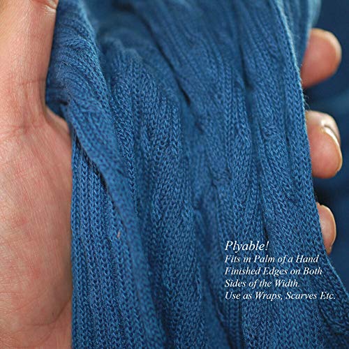 Neotrims Cable Twist Knit Fabric, Selvedge Edge 14 Colours, Knitte...
