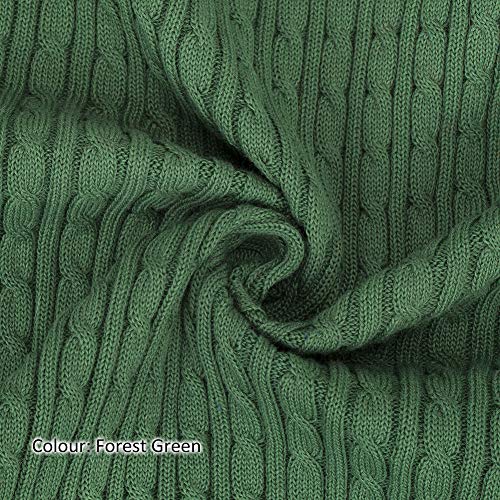Neotrims Cable Twist Knit Fabric, Selvedge Edge 14 Colours, Knitte...