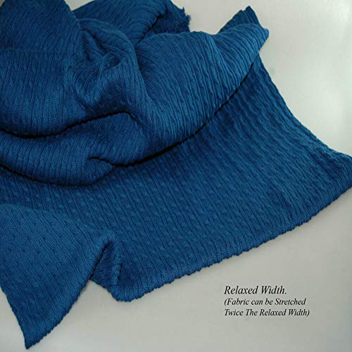 Neotrims Cable Twist Knit Fabric, Selvedge Edge 14 Colours, Knitte...