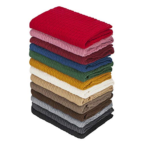 Neotrims Cable Twist Knit Fabric, Selvedge Edge 14 Colours, Knitte...