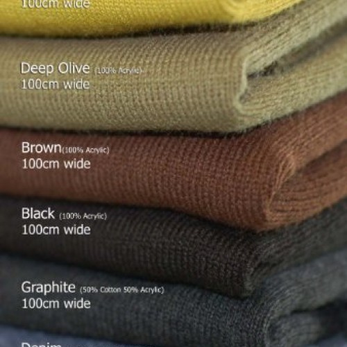 Neotrims Plain Solid Knit Rib Stretch Jersey Craft Fabric Material...