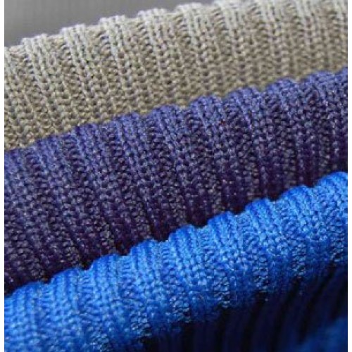 Neotrims Polyester Rib Knit Jersey Stretch Sports Feel Fabric, For...