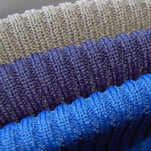 Neotrims Polyester Rib Knit Jersey Stretch Sports Feel Fabric, For...