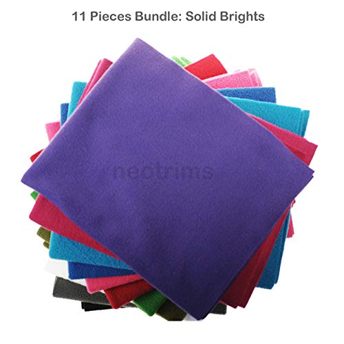 Polar Fleece Anti Pill Fat Squares Fabric Bundles by Neotrims. 11 ...