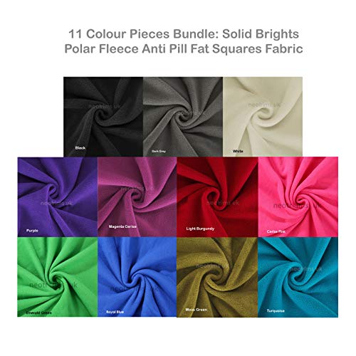Polar Fleece Anti Pill Fat Squares Fabric Bundles by Neotrims. 11 ...
