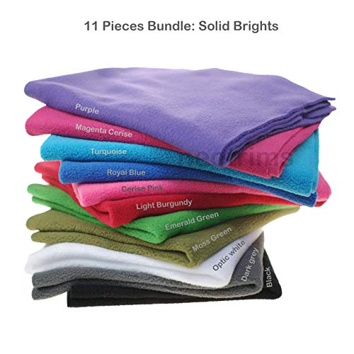 Polar Fleece Anti Pill Fat Squares Fabric Bundles by Neotrims. 11 ...
