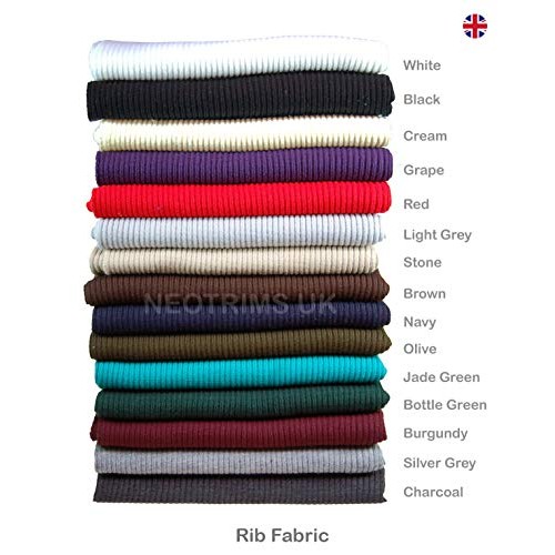 Rib Knit Cuff Waist Band Fabric,Chunky 2x2 Knit,Stretch Material f...