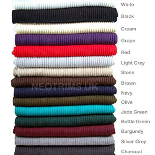Rib Knit Cuff Waist Band Fabric,Chunky 2x2 Knit,Stretch Material f...
