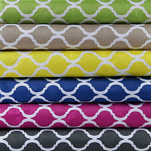 Neotrims Waterproof Canvas Fabric Material,Moroccan Lattice Quatre...