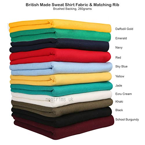 Sweatshirt Fabric for Hoddies and Dressmaking. 30 Colours of This ...