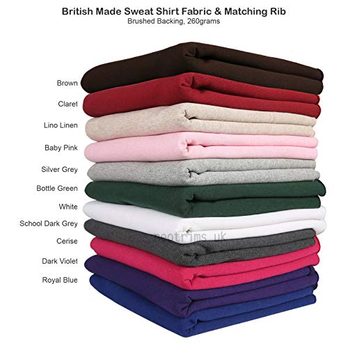 Sweatshirt Fabric for Hoddies and Dressmaking. 30 Colours of This ...