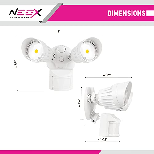 Neox LED Security Light Motion Sensor Outdoor Flood Light with Dus...