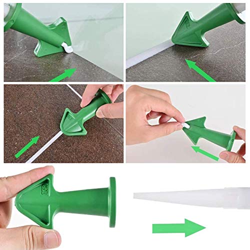 Caulking Finisher Tool Kit, 13Pcs/Set Silicone Caulk Nozzle Applic...