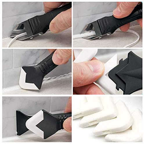 Caulking Finisher Tool Kit, 13Pcs/Set Silicone Caulk Nozzle Applic...