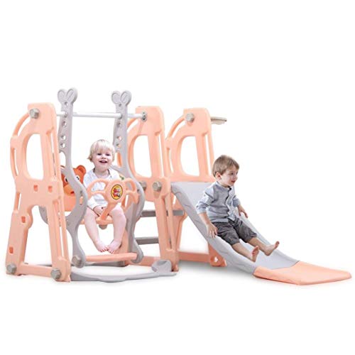 Toddler Climbing and Swing Set, 3-in-1 Slide Swing Combination w/M...